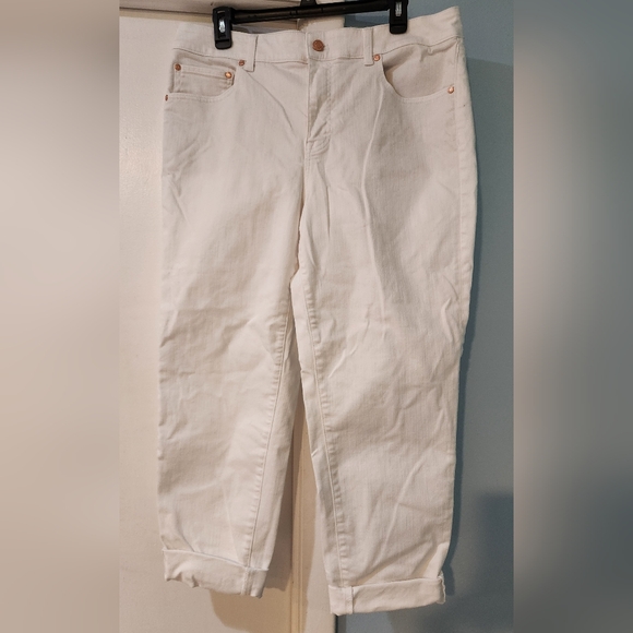 Talbots Denim - Women's Talbots White Jeans, Size 12